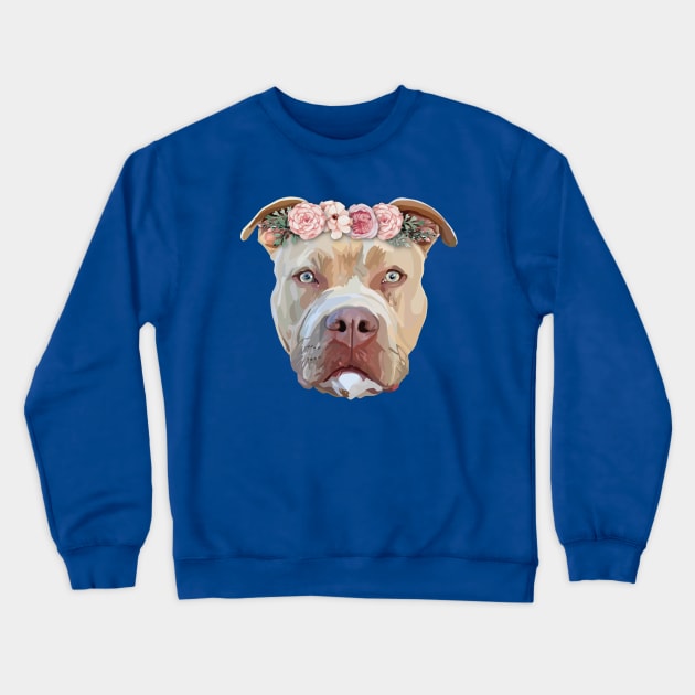 Pretty Pitbull Crewneck Sweatshirt by thedailysoe